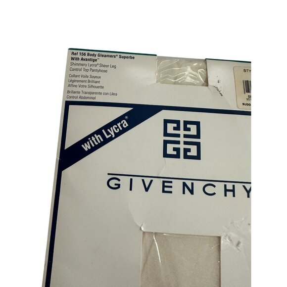 GIVENCHY Body Gleamers Superbe Avantige Ivory Control Top Pantyhose Size B NWT - Picture 7 of 7